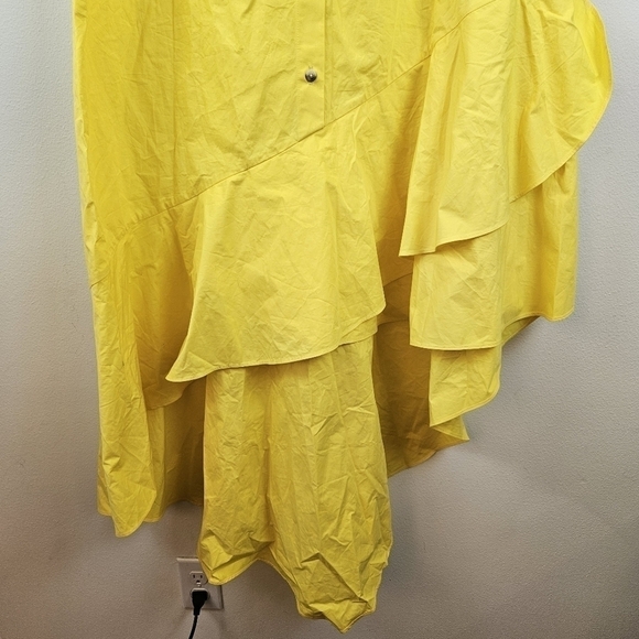 Anthropologie Maeve Sleeveless Buttondown Asymmetrical Ruffle-Hem Dress XL NWT - Picture 5 of 9